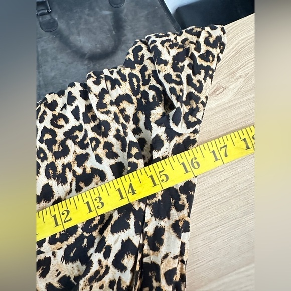 Zara Women’s Leopard Print Long Sleeve Mini Dress in Brown Sz XS - Picture 12 of 13